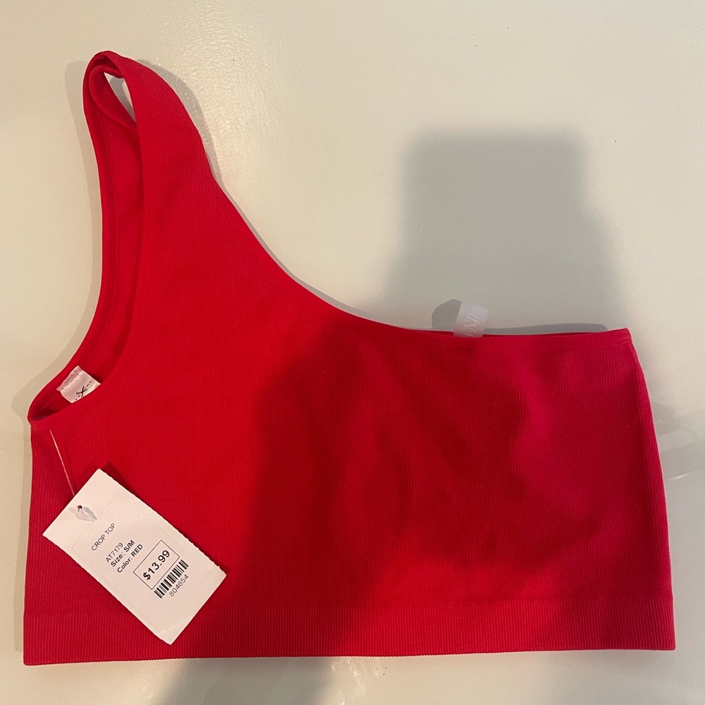 Red crop top